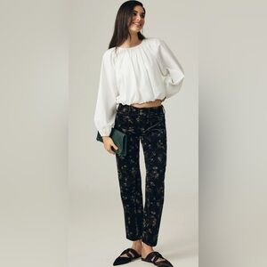 Anthropologie PILCRO The Wanderer Corduroy floral maximalist fall winter size 31